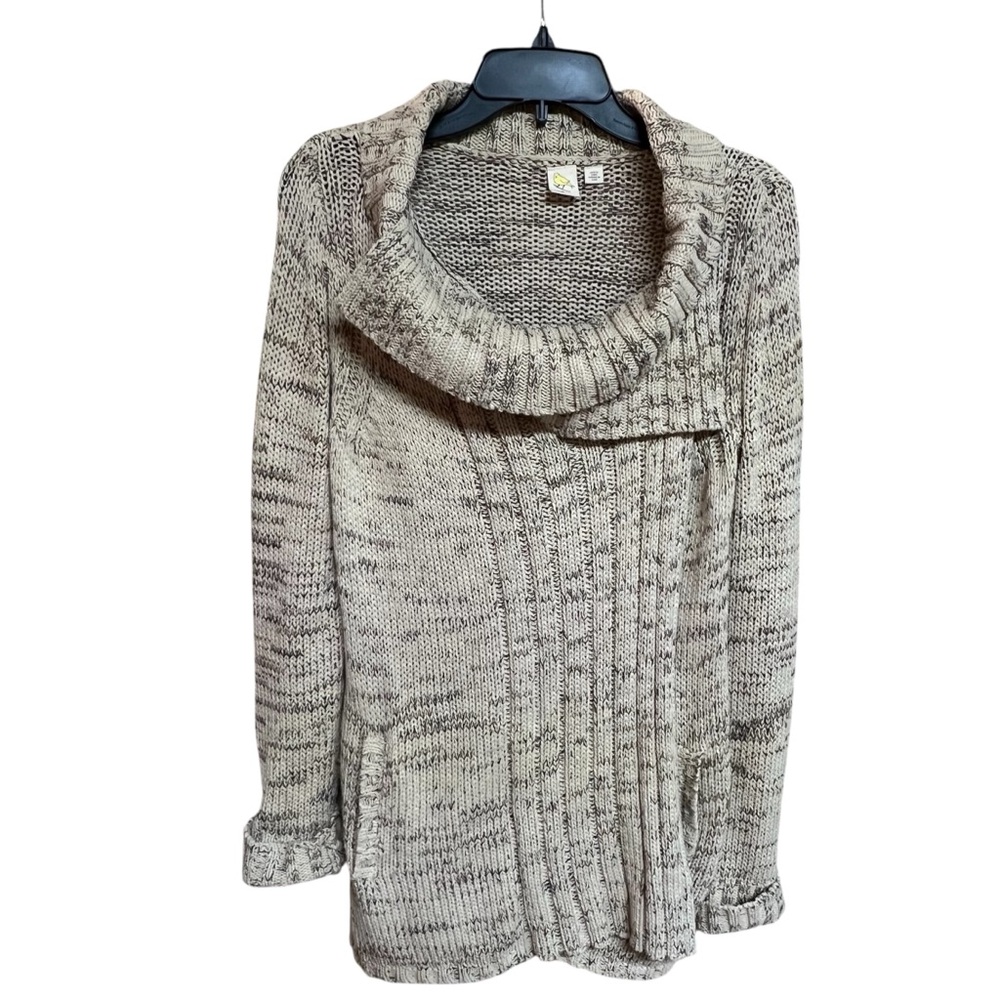 Anthropologie Yellow Bird Snap Front Wrap Cardigan Size Small